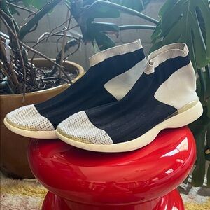 Black and White Sock Sneakers